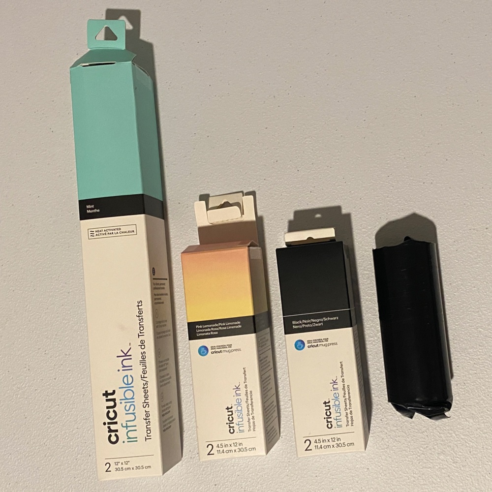 Cricut Infusible Ink Transfer Sheets Bundle Mint, Black, Sunset